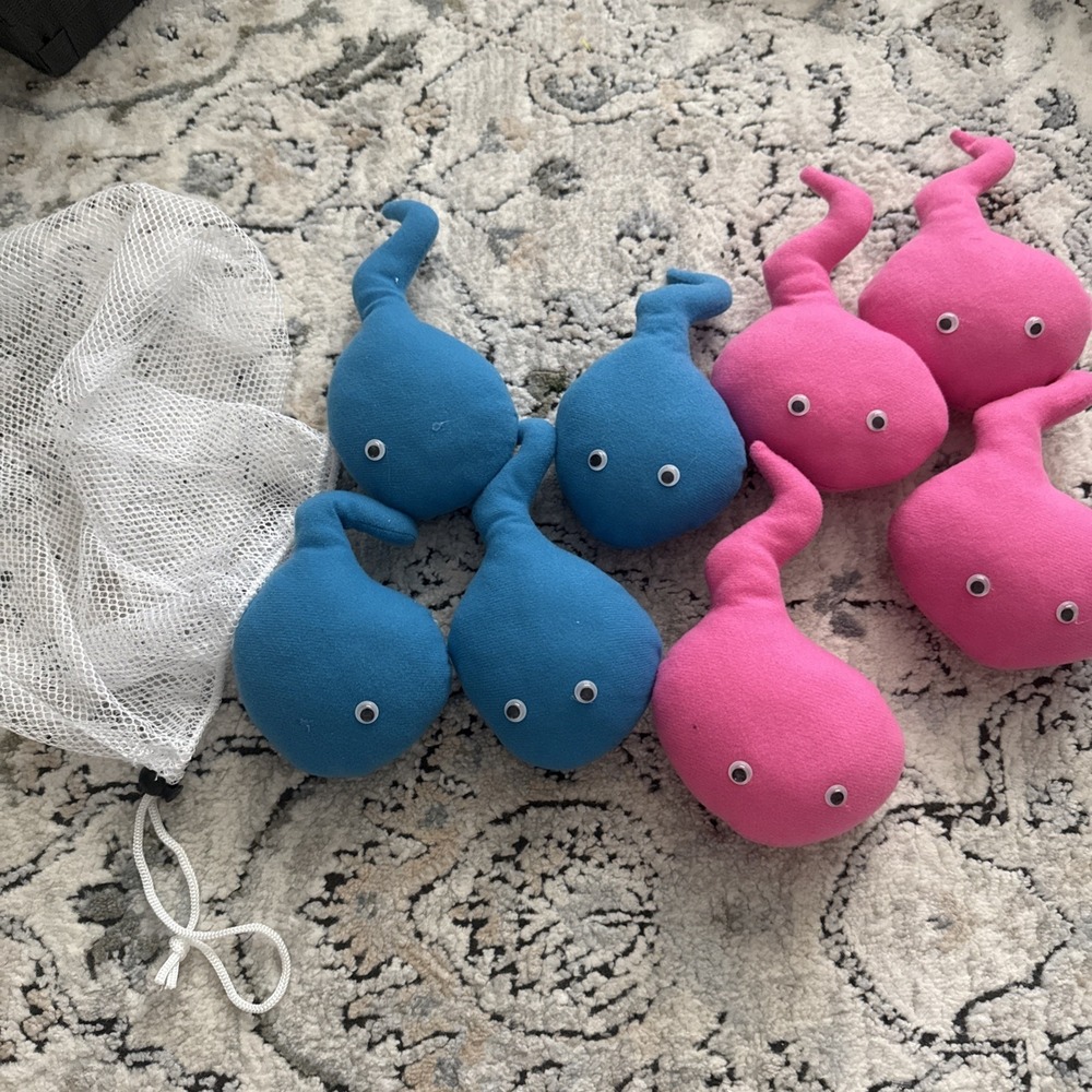 8 PCS Cornhole Bags  Bean Bags for Cornhole Sperm -Novelty Baby Bridal Bachelor